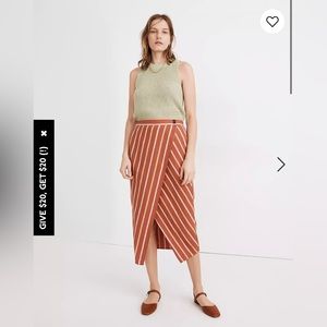 Madewell - Linen-Crop Overlay Skirt - NWT